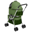 dobbelt hundeklapvogn foldbar 83x48x97 cm oxfordstof grøn
