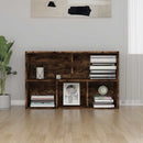 bogreol/skænk 50x25x80 cm konstrueret træ røget egetræ