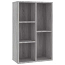 bogreol/skænk 50x25x80 cm konstrueret træ grå sonoma-eg