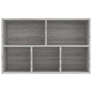 bogreol/skænk 50x25x80 cm konstrueret træ grå sonoma-eg