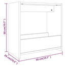 sidebord 50x26x50 cm konstrueret træ røget egetræsfarve