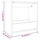sidebord 50x26x50 cm konstrueret træ grå sonoma-eg