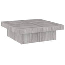 sofabord 90x90x28 cm konstrueret træ grå sonoma-eg