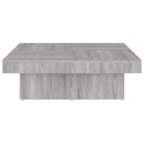 sofabord 90x90x28 cm konstrueret træ grå sonoma-eg