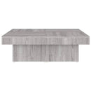 sofabord 90x90x28 cm konstrueret træ grå sonoma-eg