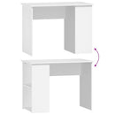 skrivebord 100x55x75 cm konstrueret træ hvid