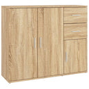 skænk Sonoma eg 91x29,5x75 cm konstrueret træ