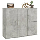 skænk 91x29,5x75 cm konstrueret træ betongrå