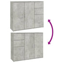 skænk 91x29,5x75 cm konstrueret træ betongrå