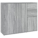 skænk 91x29,5x75 cm konstrueret træ grå sonoma-eg
