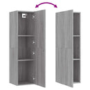 væghængt tv-skab 30,5x30x110 cm grå sonoma-eg