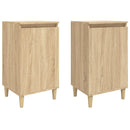 sengeborde 2 stk. 40x35x70 cm konstrueret træ sonoma-eg