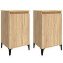 sengeborde 2 stk. 40x35x70 cm konstrueret træ sonoma-eg