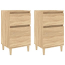 sengeborde 2 stk. 40x35x70 cm sonoma-eg