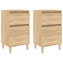 sengeborde 2 stk. 40x35x70 cm sonoma-eg