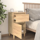 sengeborde 2 stk. 40x35x70 cm sonoma-eg