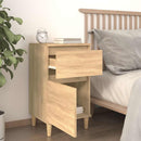 sengeborde 2 stk. 40x35x70 cm sonoma-eg