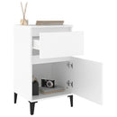 sengebord 40x35x70 cm hvid