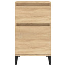sengeborde 2 stk. 40x35x70 cm sonoma-eg