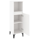 badeværelsesskab 30x30x100 cm konstrueret træ hvid