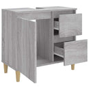 badeværelsesskab 65x33x60 cm konstrueret træ grå sonoma-eg