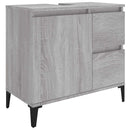 badeværelsesskab 65x33x60 cm konstrueret træ grå sonoma-eg