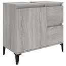 badeværelsesskab 65x33x60 cm konstrueret træ grå sonoma-eg