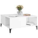 sofabord 80x80x36,5 cm konstrueret træ hvid
