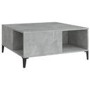 sofabord 80x80x36,5 cm konstrueret træ betongrå