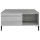sofabord 80x80x36,5 cm konstrueret træ grå sonoma-eg