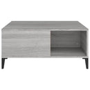 sofabord 80x80x36,5 cm konstrueret træ grå sonoma-eg