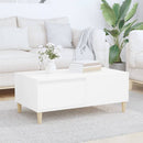 sofabord 90x50x36,5 cm konstrueret træ hvid