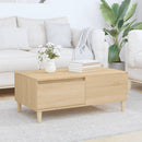 sofabord 90x50x36,5 cm konstrueret træ sonoma-eg