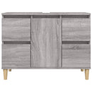 skab til håndvask 80x33x60 cm konstrueret træ grå sonoma-eg