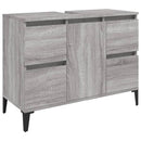 skab til håndvask 80x33x60 cm konstrueret træ grå sonoma-eg