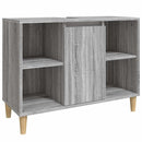 skab til håndvask 80x33x60 cm konstrueret træ grå sonoma-eg