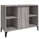 skab til håndvask 80x33x60 cm konstrueret træ grå sonoma-eg