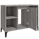 skab til håndvask 80x33x60 cm konstrueret træ grå sonoma-eg