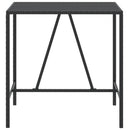 barbord med glasplade 110x70x110 cm polyrattan sort