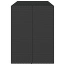 barbord med glasplade 145x80x110 cm polyrattan sort