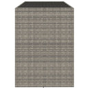 barbord med glasplade 185x80x110 cm polyrattan grå