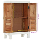 skab 55x30x90 cm massivt akacietræ hvid