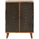 skab 60x35x74 cm massivt akacietræ