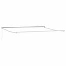 Udtrækkelig markisedel Hvid 450 × 300 cm Aluminium