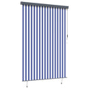 Rullegardin Blå og Hvid 180 x 250 cm Stof og Aluminium