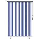 Rullegardin Blå og Hvid 180 x 250 cm Stof og Aluminium