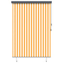 Rullegardin Hvid og Orange 180 x 250 cm Stof og Aluminium