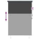 Rullegardin Antracit 180 x 250 cm Stof og Aluminium
