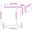 Rullegardin Cremefarvet 220 x 250 cm Stof og Aluminium