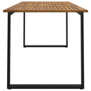havebord med U-formede ben 160x80x75 cm massivt akacietræ